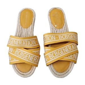 BCBGeneration Women Espadrille Maya Logo Slide Sandal Size 8M  NWOT
